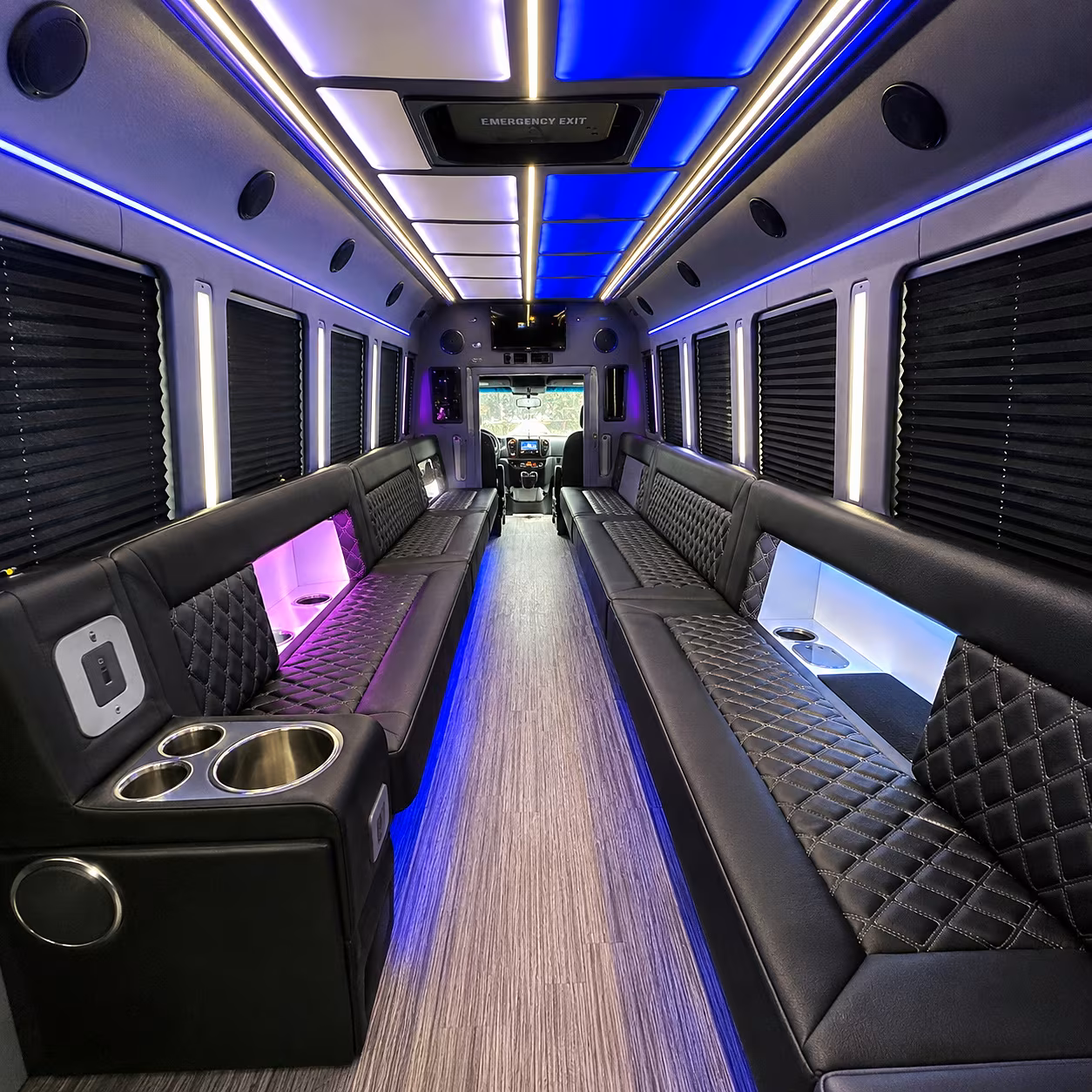 coon rapids party bus rental interior